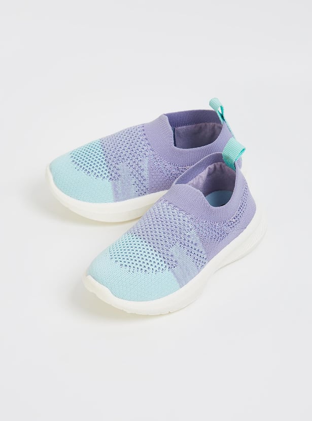 Girls Mesh Knit Slip-On Sports Shoes