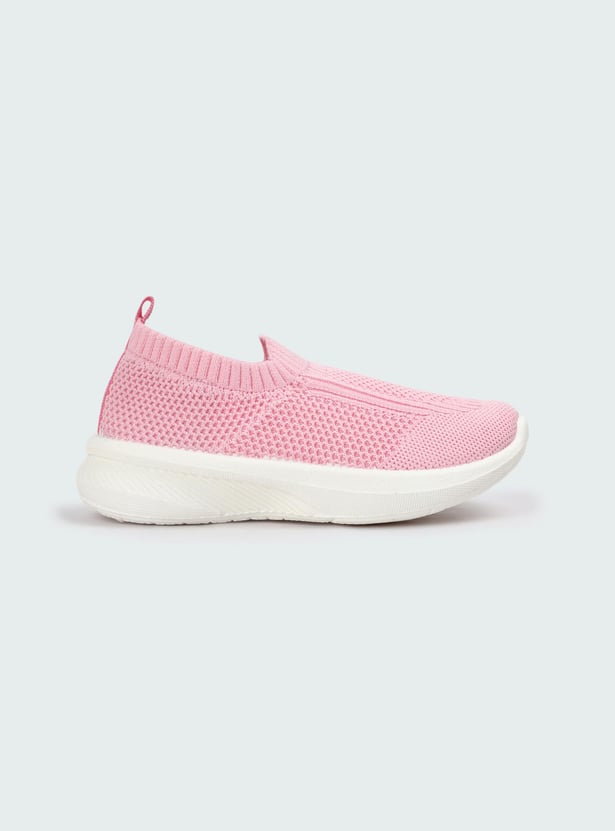 Girls Mesh Knit Slip-On Sports Shoes