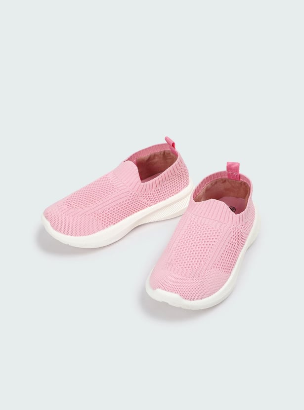 Girls Mesh Knit Slip-On Sports Shoes