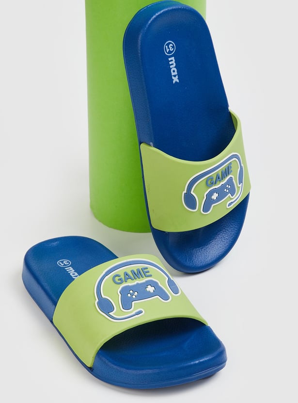 Boys Colourblocked 3D Detailed Sliders