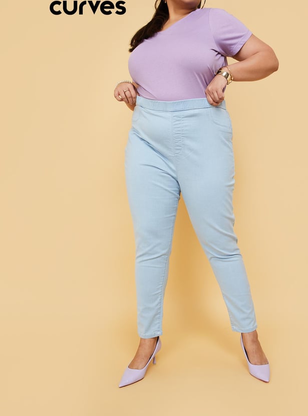 Women Solid Jeggings