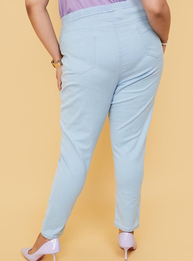 Women Solid Jeggings