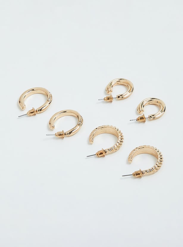Women Assorted Hoop Earrings - Pack of 3