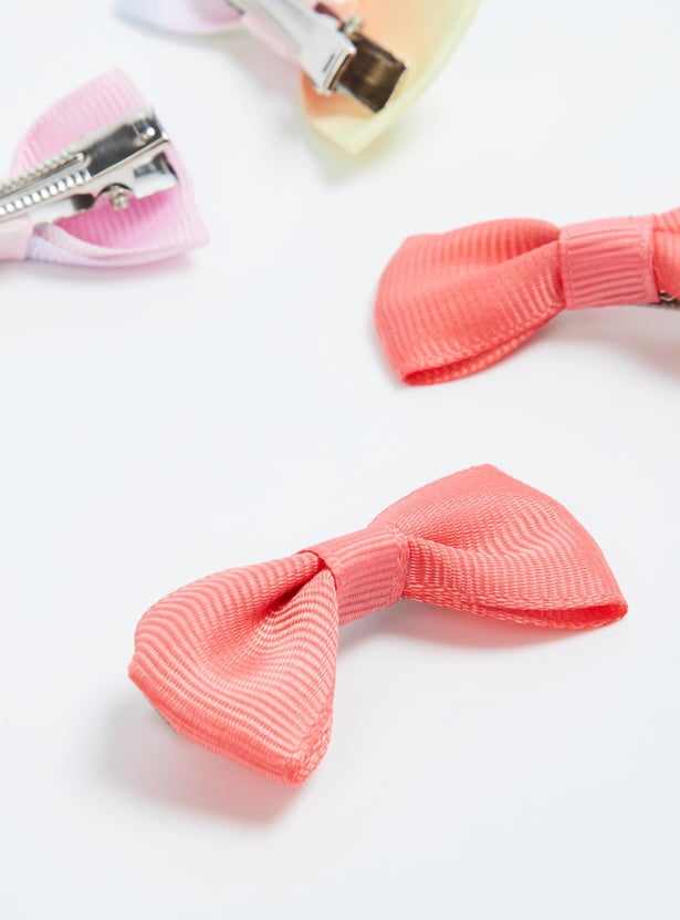 Girls Assorted Bow Hair Clips - Pack of 4