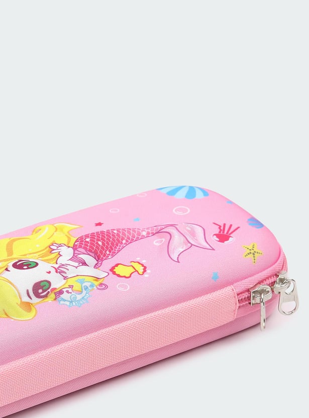 Kids Mermaid Print Pencil Box