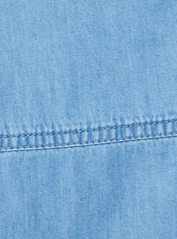 Women Solid Denim Shirt