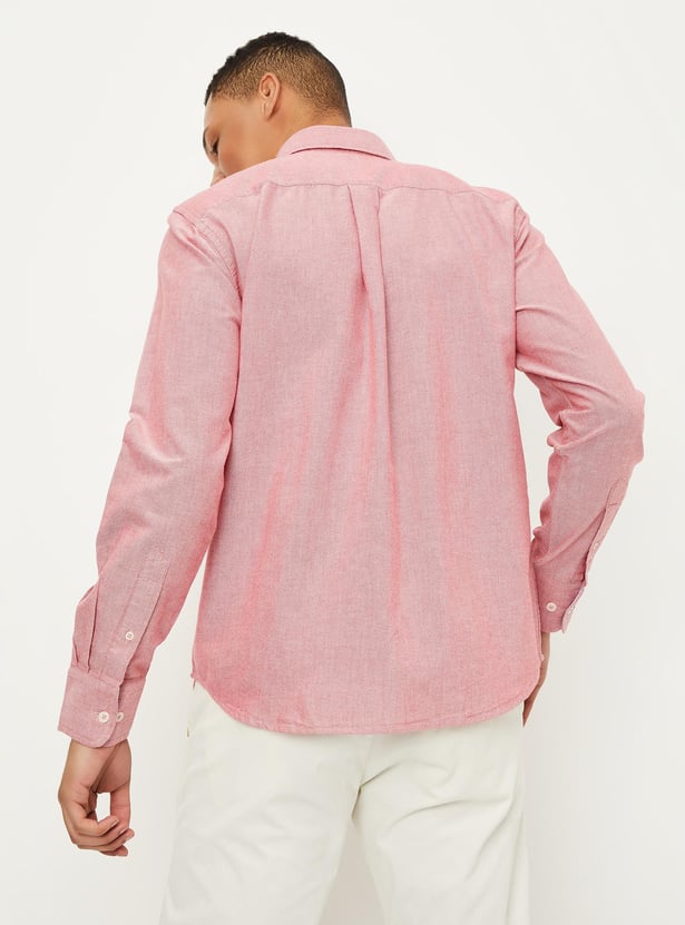 Men Solid Regular Fit Casual Shirt