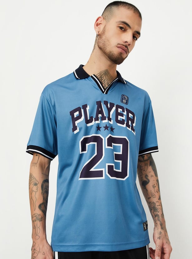 Men Printed Polo T-shirt