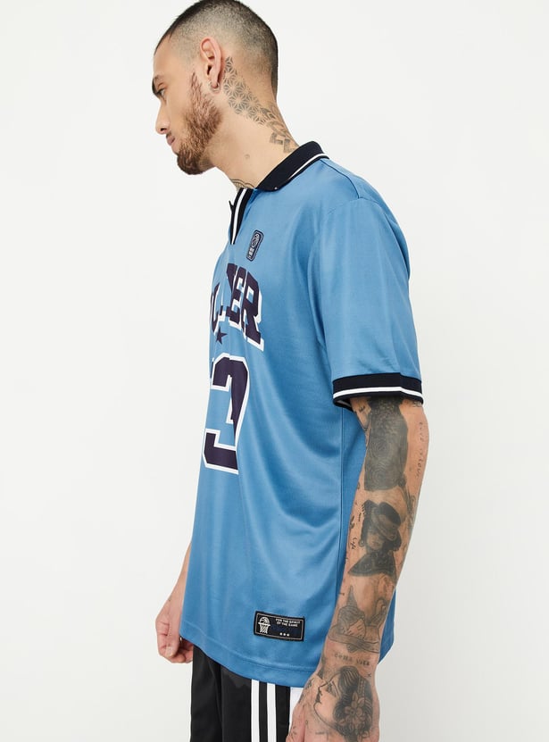 Men Printed Polo T-shirt