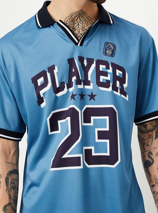 Men Printed Polo T-shirt