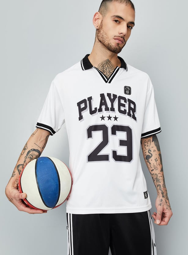 Men Printed Polo T-shirt