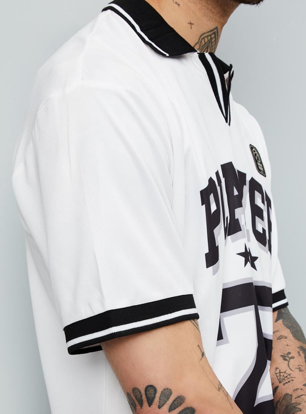 Men Printed Polo T-shirt