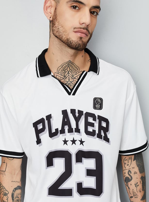 Men Printed Polo T-shirt