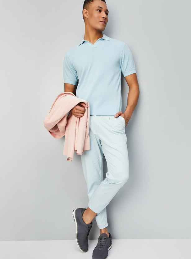 Men Flat Knit Polo