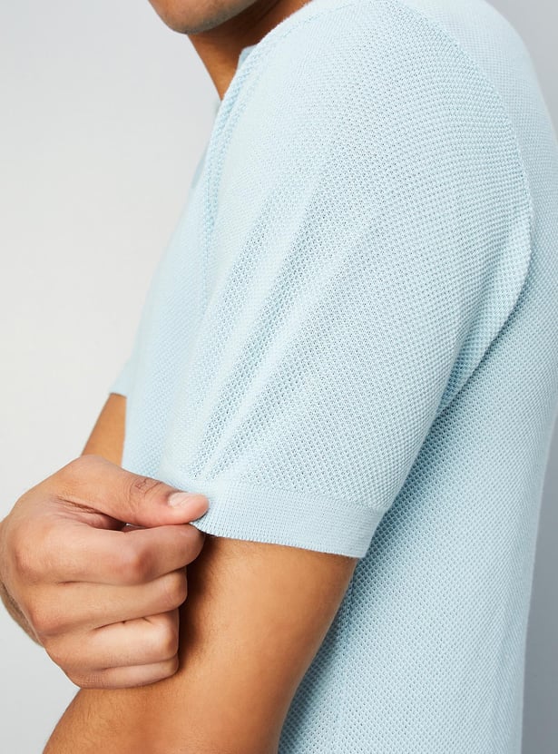 Men Flat Knit Polo