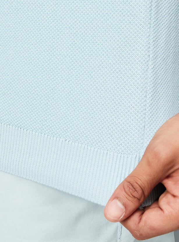 Men Flat Knit Polo