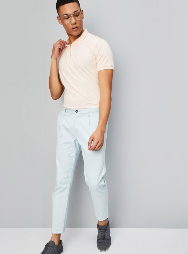 Men Solid Slim Fit Polo T-shirt