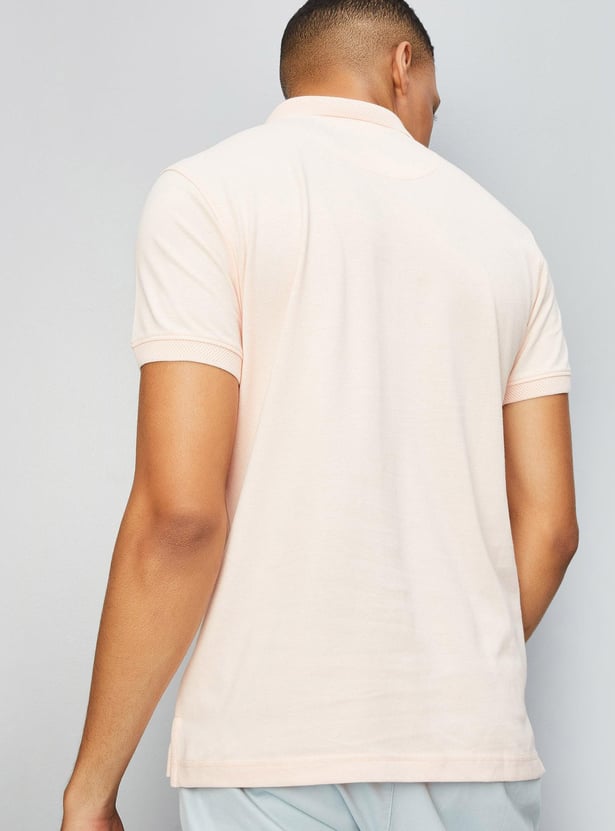 Men Solid Slim Fit Polo T-shirt