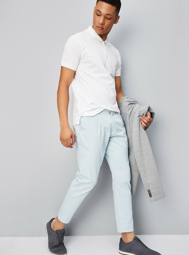 Men Solid Slim Fit Polo T-shirt