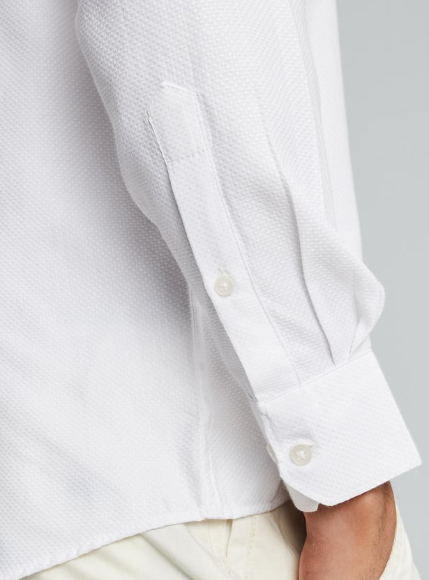 Men Slim Fit Textured Shirt