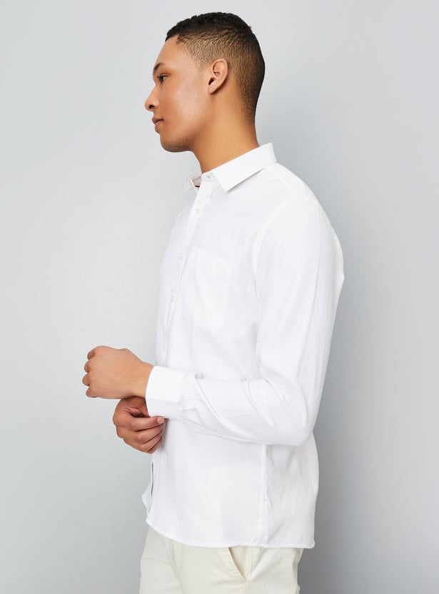 Men Slim Fit Textured Shirt