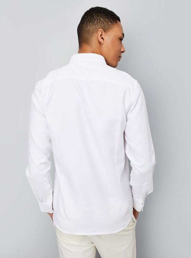 Men Slim Fit Textured Shirt