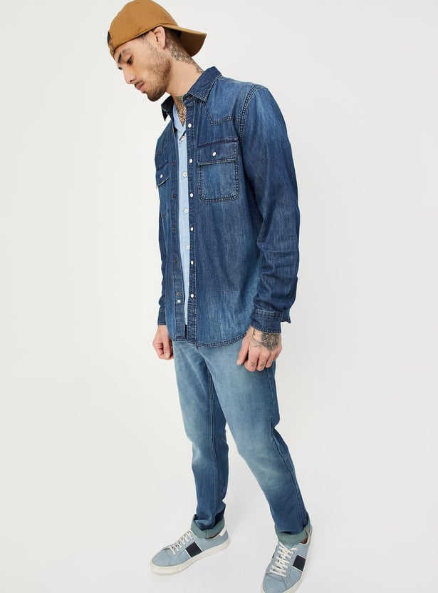 Men Washed Denim Shirt