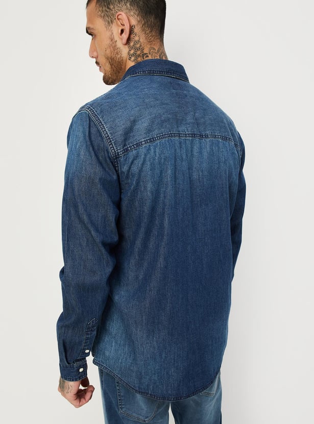 Men Washed Denim Shirt