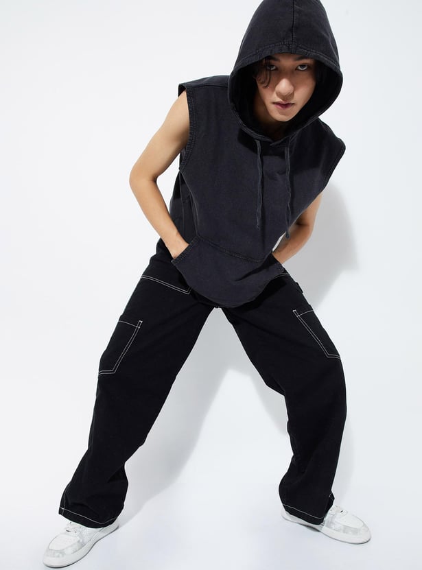 URB_N Men Sleeveless Hoodie