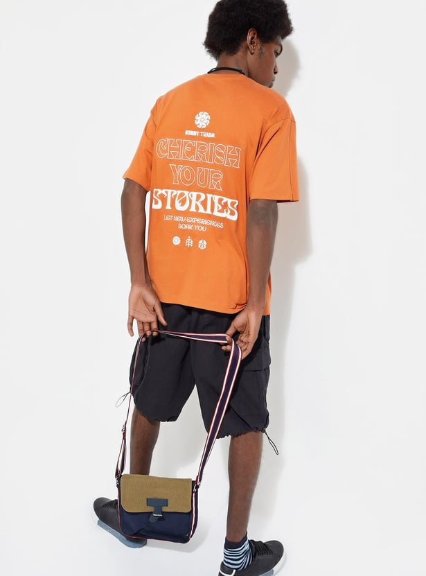 Buy URB_N Men Oversized Back Printed T-shirt Online at just Rs