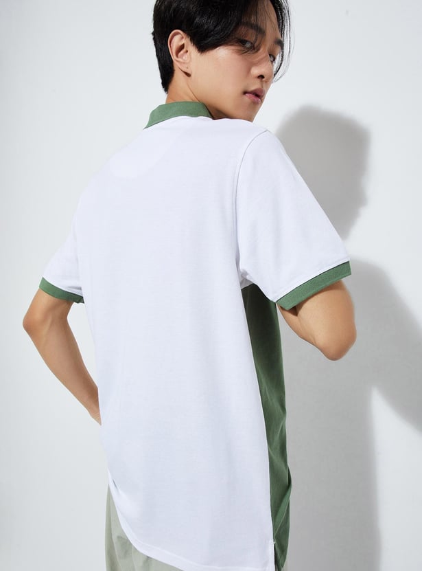 URB_N Men Colourblock Polo T-shirt