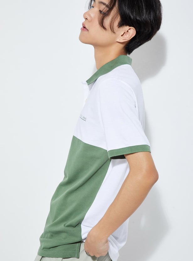URB_N Men Colourblock Polo T-shirt