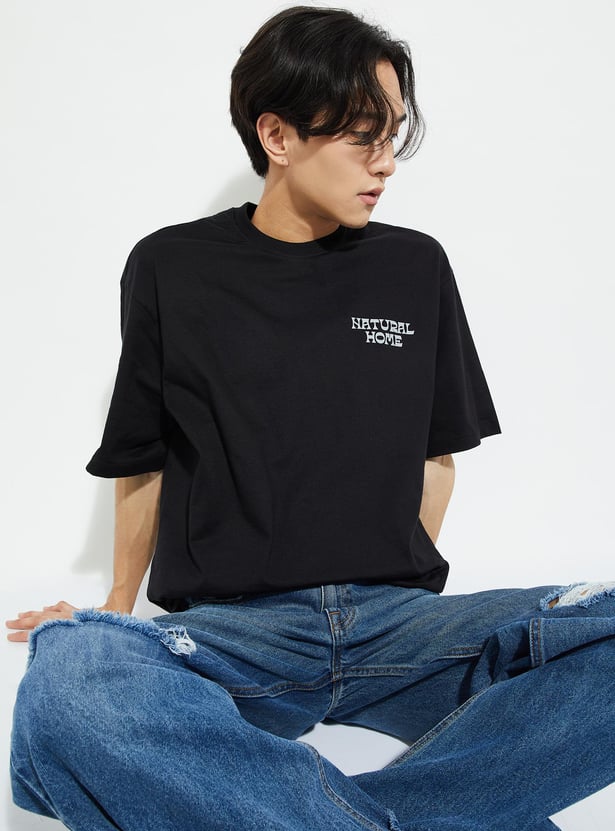 Buy URB_N Men Oversized Back Printed T-shirt Online at just Rs