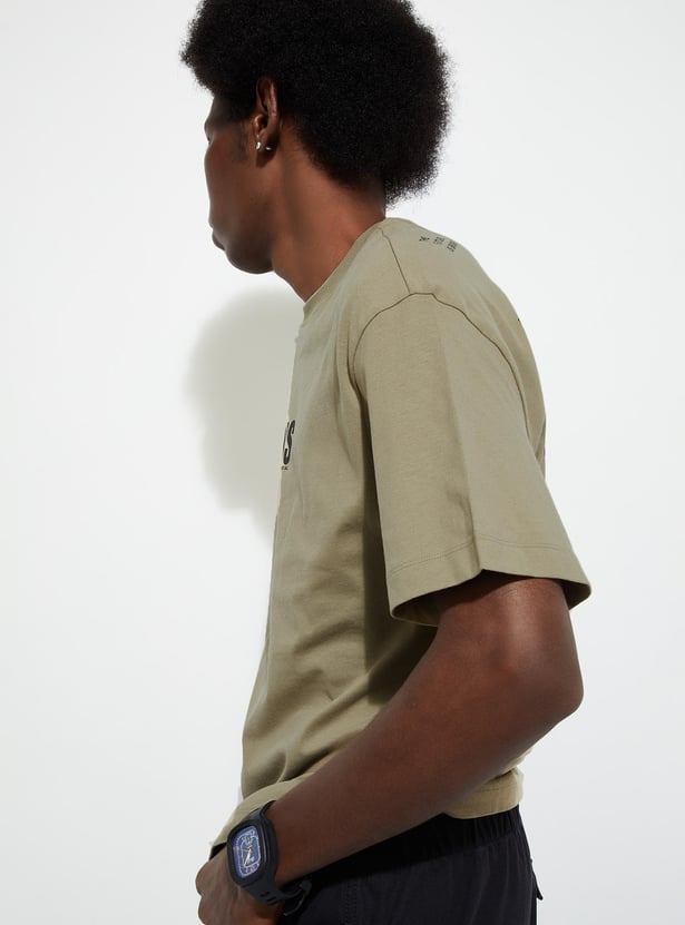 URB_N Men Back Printed Oversized T-shirt