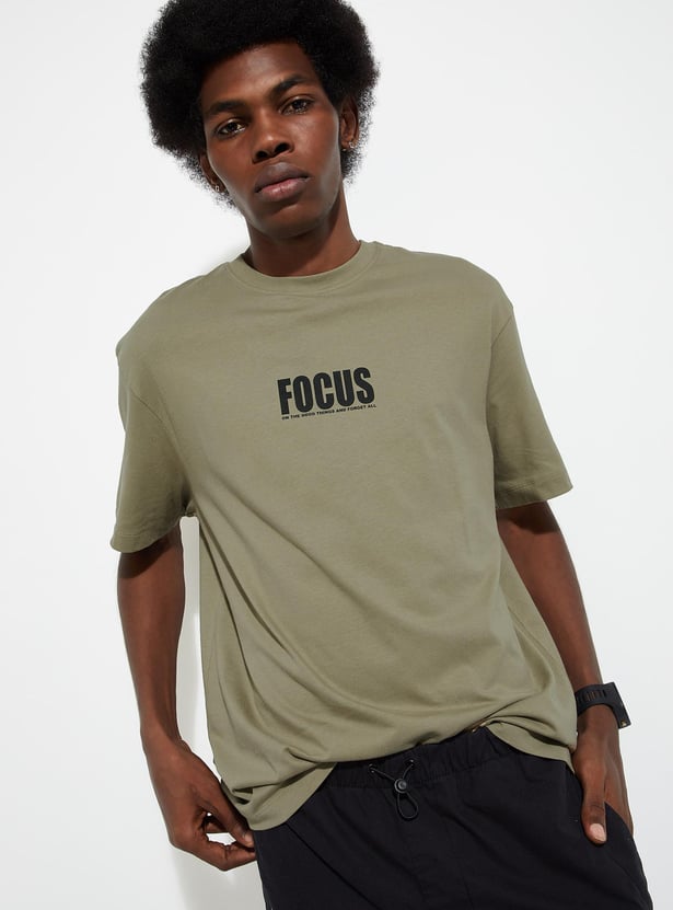 URB_N Men Back Printed Oversized T-shirt