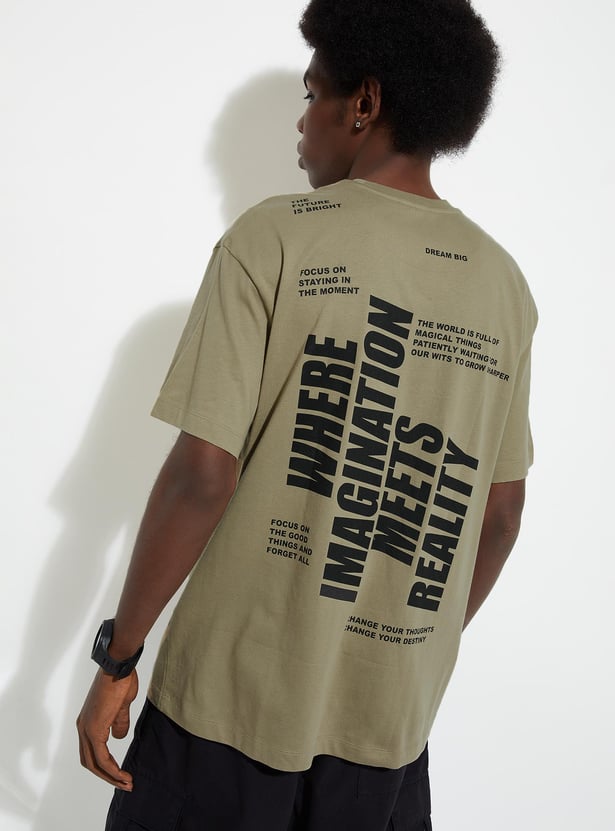 URB_N Men Back Printed Oversized T-shirt