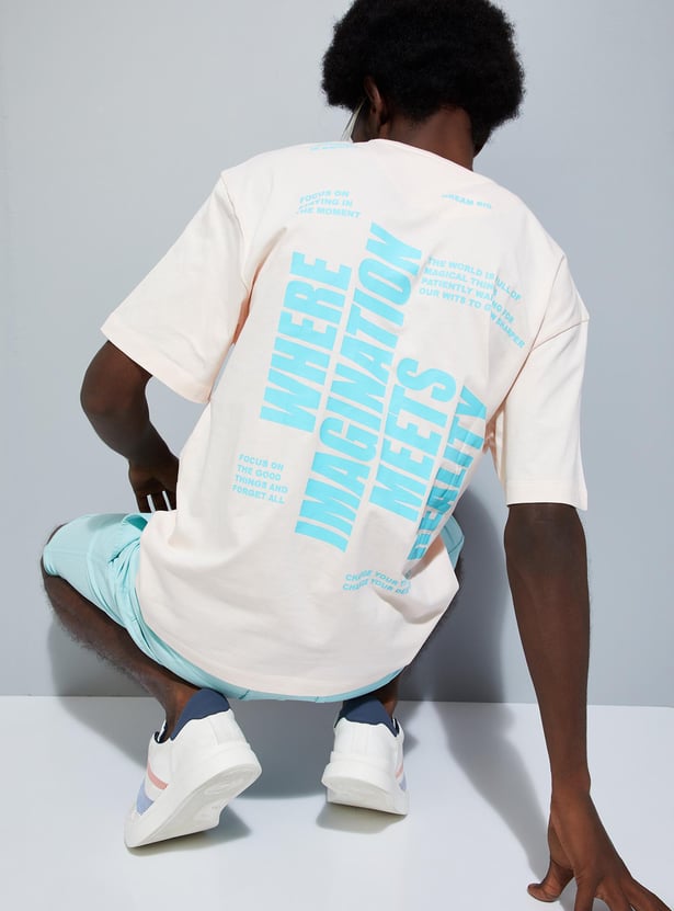 URB_N Men Back Printed Oversized T-shirt