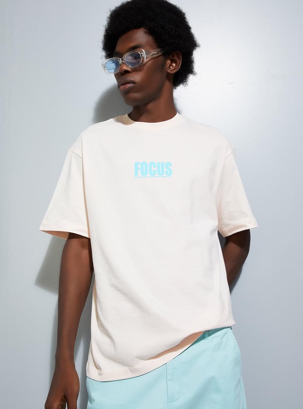 URB_N Men Back Printed Oversized T-shirt
