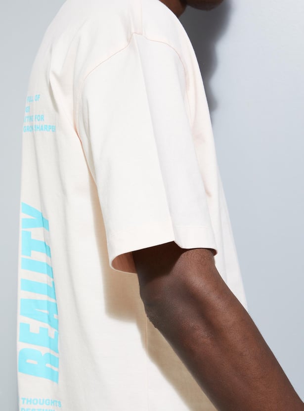 URB_N Men Back Printed Oversized T-shirt