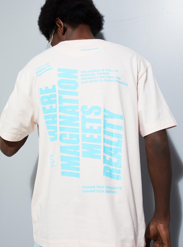 URB_N Men Back Printed Oversized T-shirt