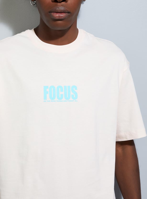 URB_N Men Back Printed Oversized T-shirt