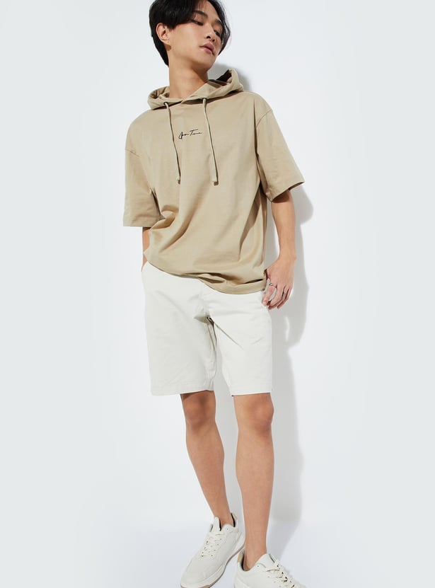 URB_N Men Oversized Printed Hooded T-shirt