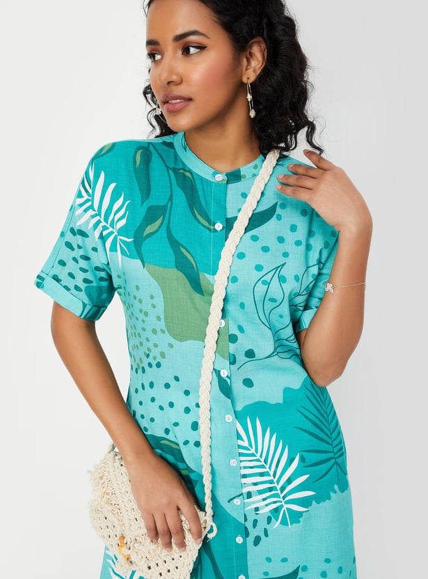 Women Printed Shirt Dress