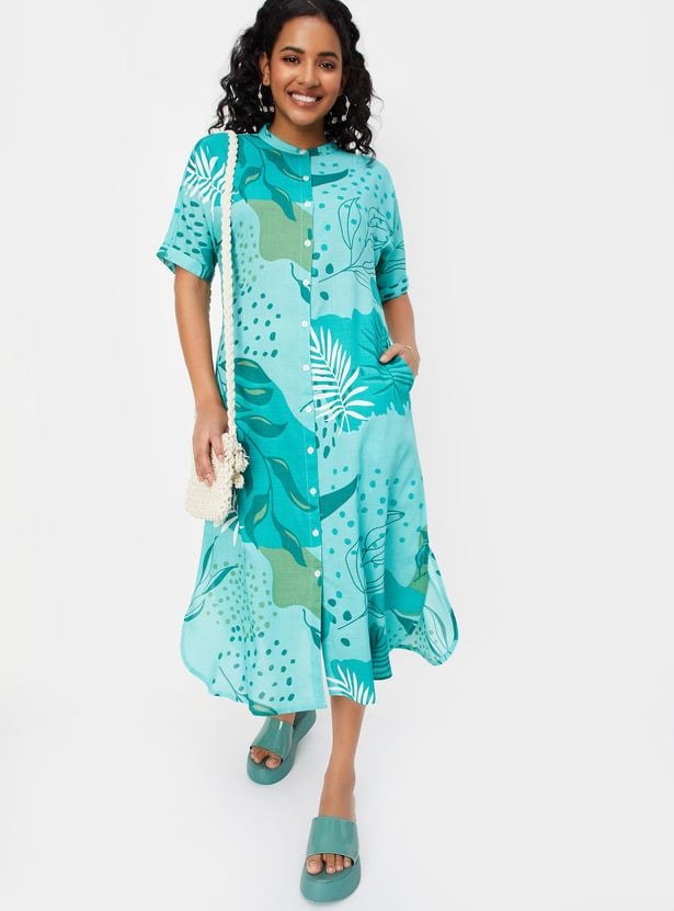 Women Printed Shirt Dress