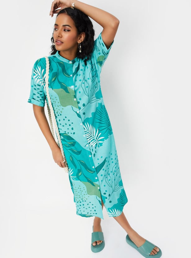 Women Printed Shirt Dress