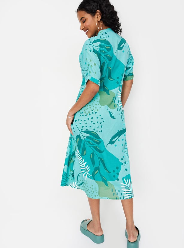 Women Printed Shirt Dress