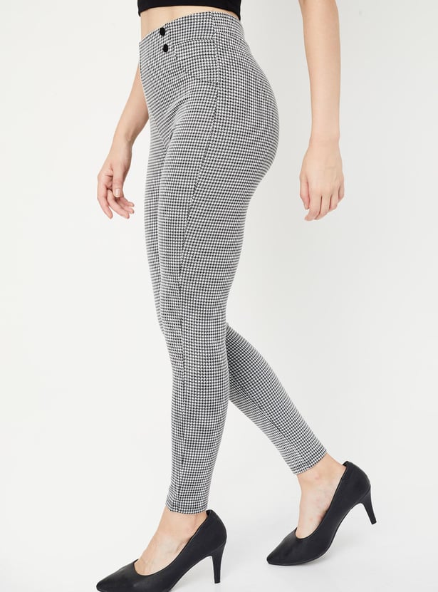 Women Jacqaurd Knit Treggings