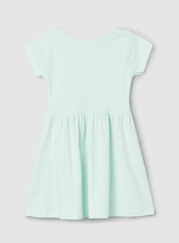 Girls Printed Fit and Flare Dress