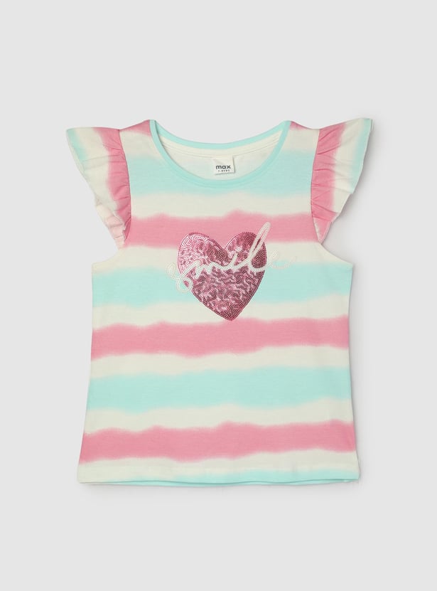 Girls Sequinned Sleepwear Shorts Set