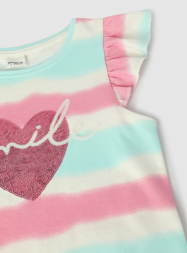 Girls Sequinned Sleepwear Shorts Set
